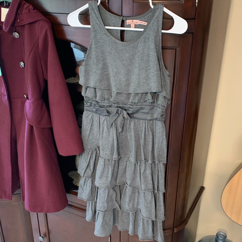 Gray Juicy Couture Ruffle Dress with Bow